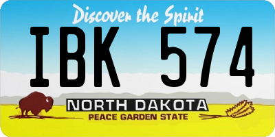 ND license plate IBK574