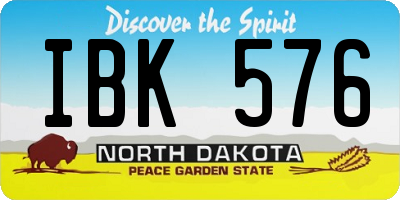 ND license plate IBK576