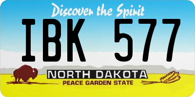 ND license plate IBK577
