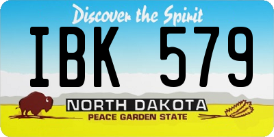 ND license plate IBK579
