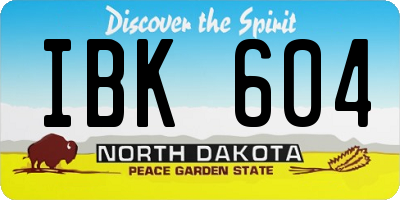 ND license plate IBK604