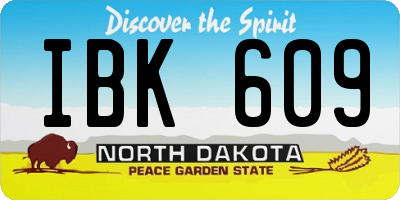 ND license plate IBK609