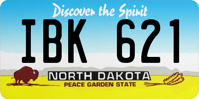 ND license plate IBK621
