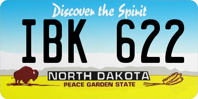 ND license plate IBK622