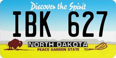ND license plate IBK627