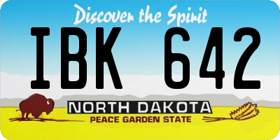 ND license plate IBK642