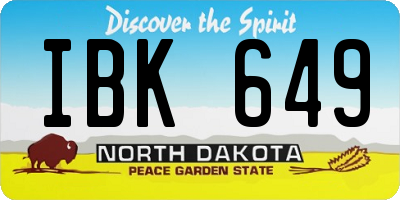 ND license plate IBK649
