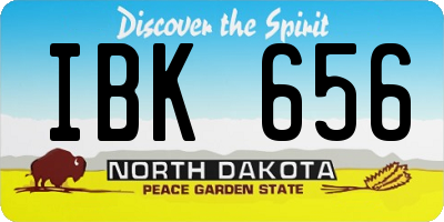ND license plate IBK656