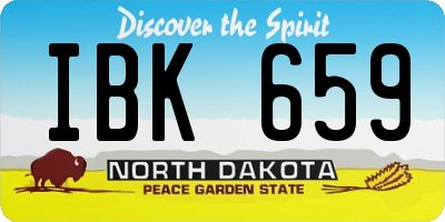 ND license plate IBK659
