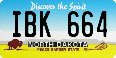 ND license plate IBK664