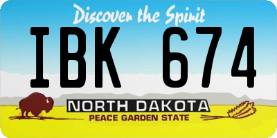 ND license plate IBK674