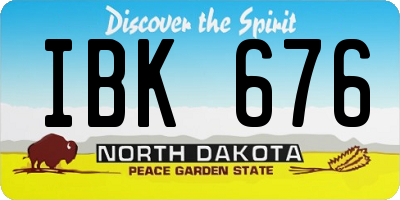 ND license plate IBK676