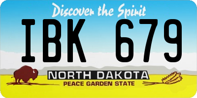 ND license plate IBK679
