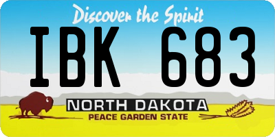ND license plate IBK683