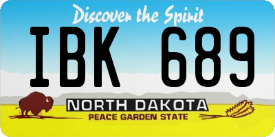 ND license plate IBK689