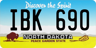 ND license plate IBK690