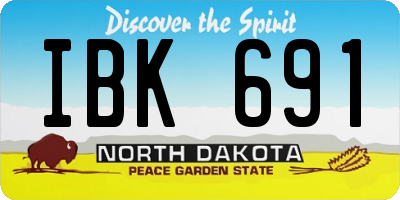 ND license plate IBK691