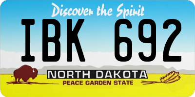 ND license plate IBK692