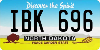 ND license plate IBK696