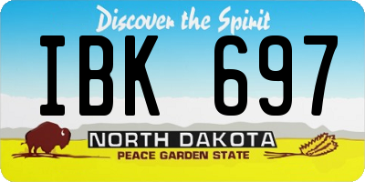 ND license plate IBK697