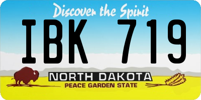ND license plate IBK719