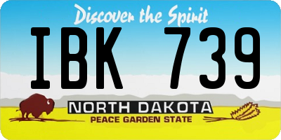 ND license plate IBK739