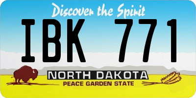 ND license plate IBK771