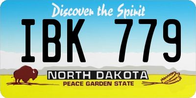ND license plate IBK779
