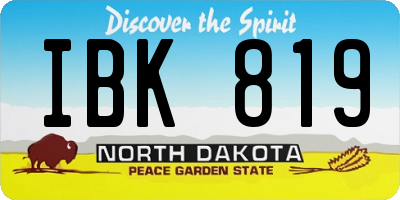 ND license plate IBK819