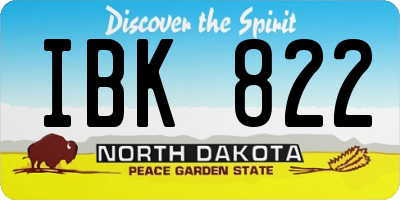 ND license plate IBK822