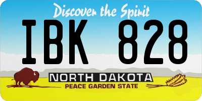 ND license plate IBK828