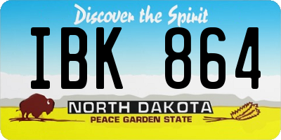 ND license plate IBK864
