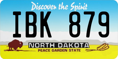 ND license plate IBK879