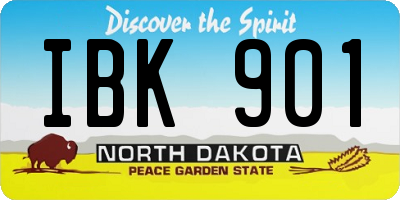 ND license plate IBK901