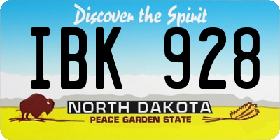 ND license plate IBK928