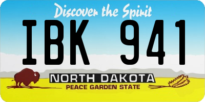 ND license plate IBK941
