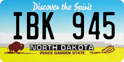 ND license plate IBK945