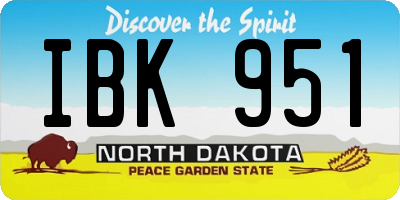 ND license plate IBK951