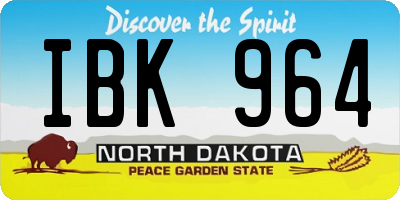 ND license plate IBK964