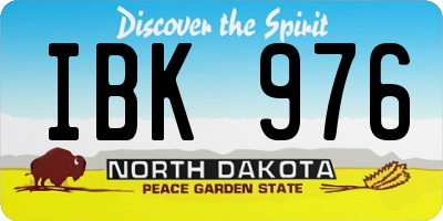 ND license plate IBK976
