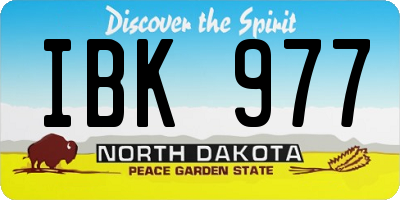 ND license plate IBK977