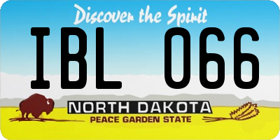 ND license plate IBL066