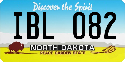 ND license plate IBL082