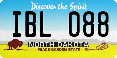 ND license plate IBL088