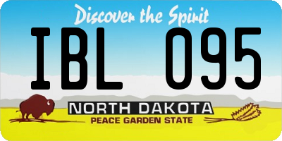 ND license plate IBL095