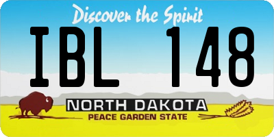 ND license plate IBL148