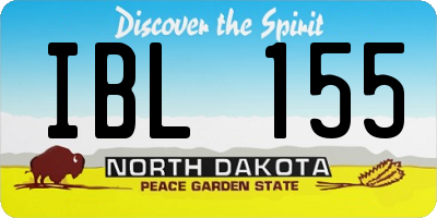 ND license plate IBL155
