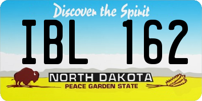 ND license plate IBL162