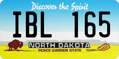 ND license plate IBL165