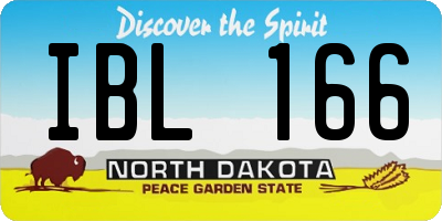 ND license plate IBL166